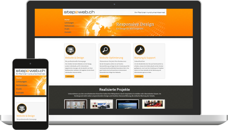 Web Design step2web - Ihr Partner rund ums Internet