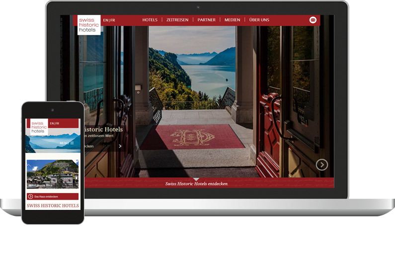 Swiss Historic Hotels Webdesign