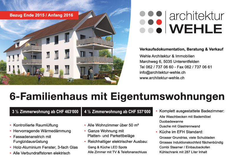 Werbeblache Wehle Architektur