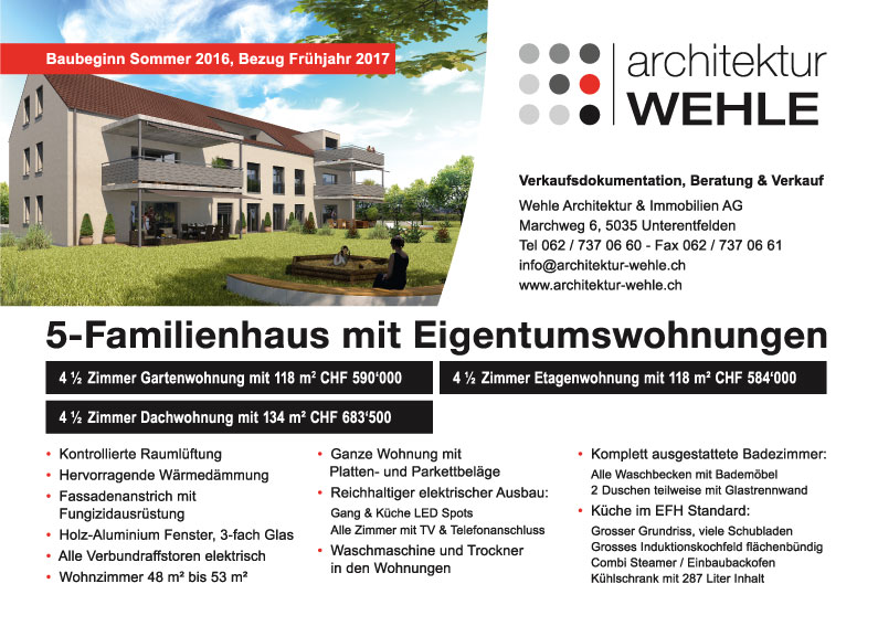 Werbeblache Wehle Architektur