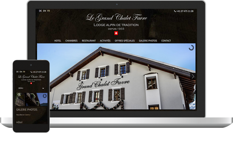 Web Design Hotel Grand Chalet Favre